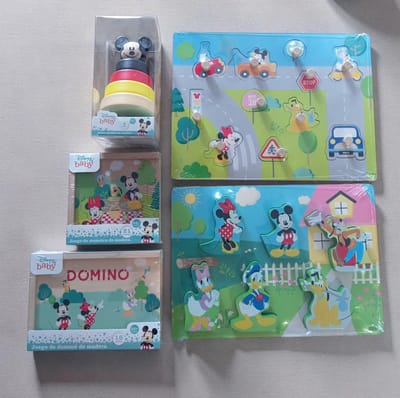 Disney Baby – Houten Spelenset – 5-delig – Educatief – Voor Peuters