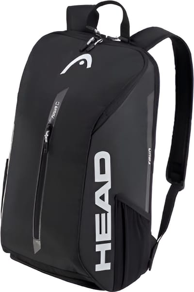 CarryQuest® - Tennistas - Tour Serie 1-2 Rugzak - Tennisschoen & Racket Vak - Tennis Racket Tas - Toernooi Sportrugzak - 25L - Zwart - Squash-Tennis-Badminton-Pickleball-Padel