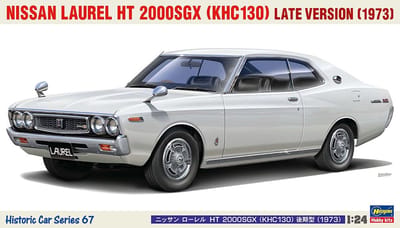 Hasegawa Modelbouwpakket Auto - 21167 Nissan Laurel HT 2000SGX KHC130 Late Versie 1973 - Historic Car Series 67 - Auto Plastic - 1:24 - Modelbouw