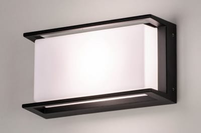 Lumidora Wandlamp 73741 - Voor buiten - LEVY - E27 - Zwart - Kunststof - Buitenlamp - IP54