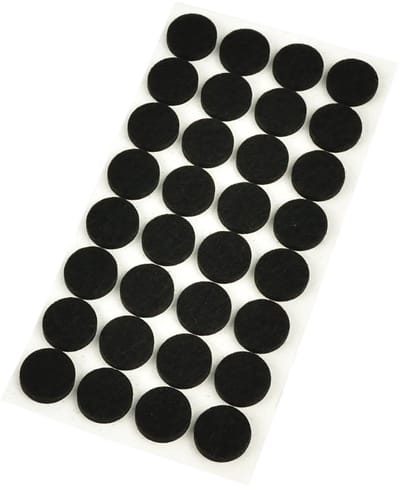 GEKO Zelfklevende viltschijven - Geluiddempend - 17 mm - 32 stuks - Zwart