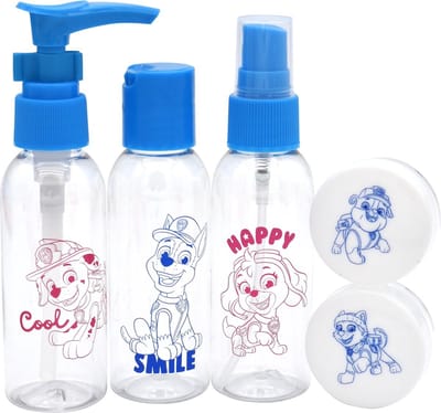 Paw Patrol Reisflesjes Kinderen - Flesjes - Sprayfles - 5 delige Toilettas Set