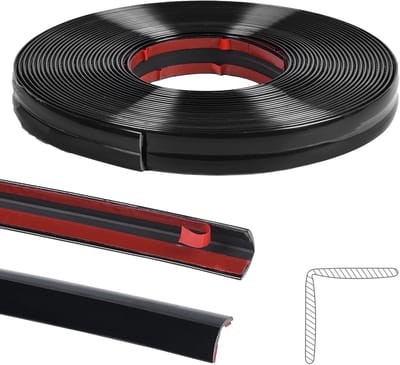 Zelfklevende Moulding 10 m - Flexibele Decoratie voor Plafond, Muur en Vloer - Zwart, DIY Home Decoratie, Moulding Tape, Interieur Accessoires