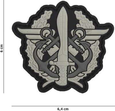 Embleem 3D PVC Corps mariniers logo grijs