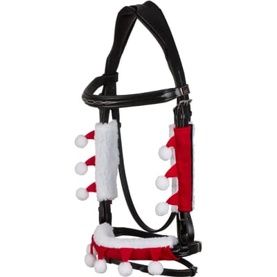 Kerstcollectie van halsters met mutsen + muilkorfdeksel Supreme