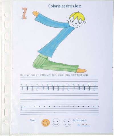 Exacompta 10x Pak van 10 geperforeerde showtassen gekorrelde PP 5/100ste - 17x22cm - schoolformaat - Transparant - 5120E