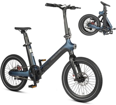 Maxtron Smart30 Elektrische Fiets – 20 Inch Opvouwbare E-bike – 36V 9.6Ah Accu – Actieradius tot 60 km – Schijfremmen – Stadsfiets –Inclusief gratis cijferslot –Blauw