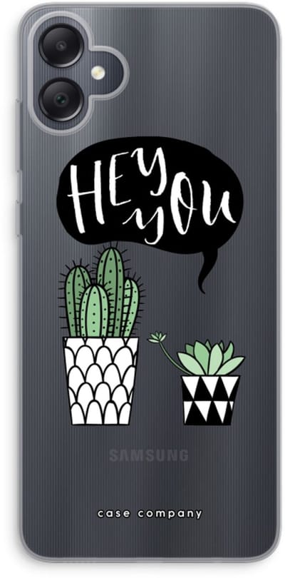 Case Company® - Hoesje geschikt voor Samsung Galaxy A05 hoesje - Hey you cactus - Soft Cover Telefoonhoesje - Bescherming aan alle Kanten en Schermrand