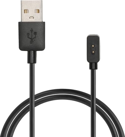 kwmobile USB-oplaadkabel geschikt voor Xiaomi Mi Band 10 / Band 9 / 8 / 8Pro / Redmi Watch 3 Active kabel - Laadkabel voor smartwatch - in zwart