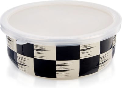 Schaal Geëmailleerd met Deksel DAMBORD 17 cm, 1 l - Fruitschaal - Serveerschaal - Schaaltje