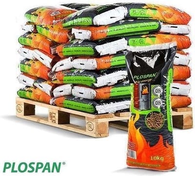 Plospan Houtpellets ENplus A1 MIX, DINplus A1, Better Biomass 36 zakken a 10 kg halve pallet