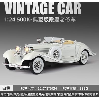 1:24 Mercedes Benz 500K Klassieke Auto Legering Metaal Diecast Modelauto Huisdecoratie & Verzamelingen Hobby Display Ornamenten Feestdag