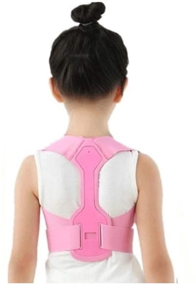 Houding Corrector Kinderen - Rugsteun Riem - Slechte Houding Voorkomen - Lichtgewicht Ademend - XXL 55-60kg - Roze