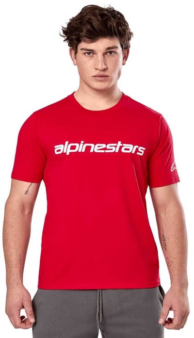 Alpinestars Linear Wordmark 2.0 Csf T-shirt Met Korte Mouwen Rood XL Man