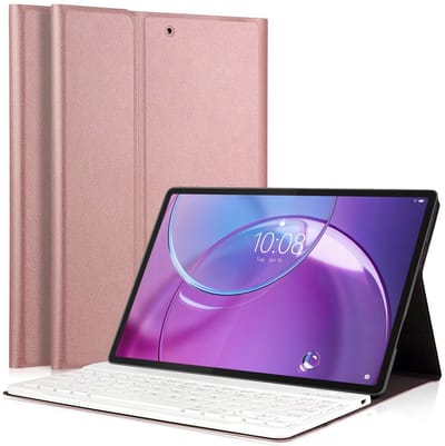 Hoes met Toetsenbord geschikt voor Lenovo Idea Tab Pro Gen 2 (13 inch) – Keyboard Book Case – Bluetooth – Roségoud