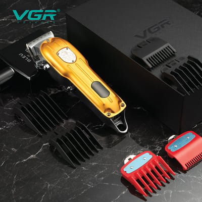 Draadloze Tondeuse voor Mannen – VGR V-092 – Professionele Barber Hair Clipper – LED Display – Oplaadbare Haartrimmer & Baardtrimmer