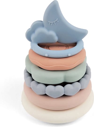 The Baby Supply Montessori Stapelringen Maan multifunctioneel