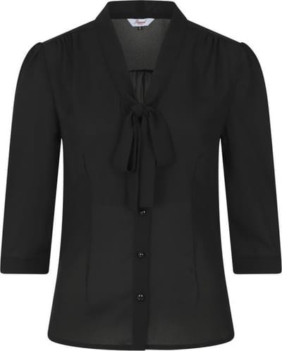 Dancing Days - PERFECT PUSSYBOW Blouse - XS - Zwart
