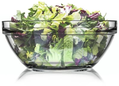 Grote Glazen Saladekom 3,6L 26cm Ronde Serveerschaal