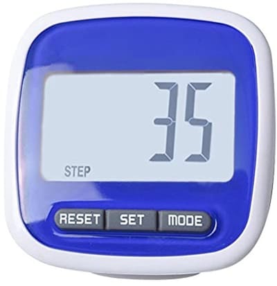 Dailygoody - Eenvoudige Stappenteller - 3D-loopstappenteller - LCD-display - Blauw - Passometerteller - Stappen en calorieën meten - Geschikt voor ied