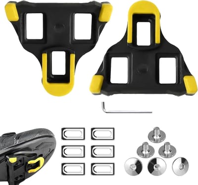 Schoenplaatjes voor racefiets en mountainbike - 2-gaats compatibel set - Antislip - Duurzaam materiaal - Comfortabele bewegingsvrijheid - Indoor training.