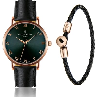 Horloge en leren band Philipp Blanc Bern