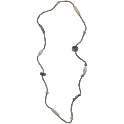 Behave – Lange kralenketting met aardse tinten – Bohemian stijl