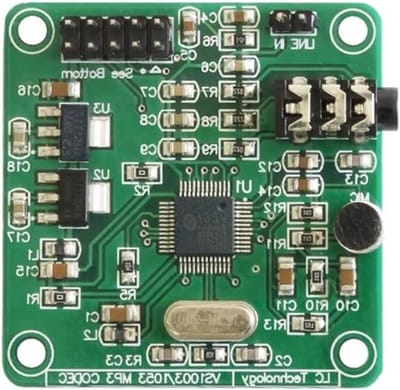 Audio Decoder Module - MP3 Module - Muziek Afspelen - Geïntegreerde Microfoon - FR-4 Glasvezel - Groen