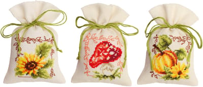 Vervaco - Kruidenzakje kit - Herfst set van 3 - PN-0021743 - Borduren - Borduurpakket - Borduurpakket volwassenen - Borduurpakket kind
