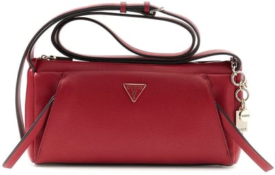 GUESS schoudertas Devon Mini Crossbody Dark Cherry donkerrood