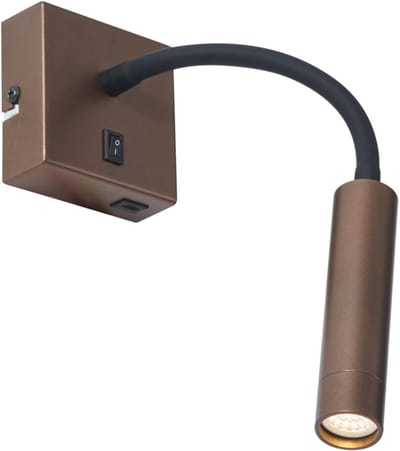 QAZQA gosna - Moderne Wandlamp voor binnen - 1 lichts - L 8 cm - Brons - Woonkamer | Slaapkamer | Keuken