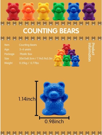 Telberen Set - Educatief Speelgoed - Wiskunde Leren - Inclusief Activiteitenkaarten - 26 x 19 x 8 cm - Kleurrijk