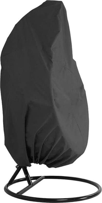 Ei stoelhoes waterdicht zware hangende ei stoelhoezen met rits 210D Oxford buiten schommel ei stoelhoes 115x190cm - zwart - 190*115cm