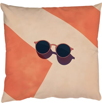 Sierkussens - Kussentjes Woonkamer - 50x50 cm - Zonnebril - Schaduw - Oranje - Minimalistisch