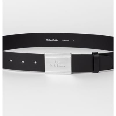 Paul Smith Belt Ps Plaque Black Size: W38 | Belts Outlet | Heren | Zwart