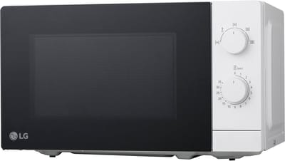 LG MS2082H magnetron 20 L met 700W vermogen voor eenvoudig opwarmen en ontdooien, draaiplateau voor gelijkmatige bereiding en compact design in wit voor elke keuken.