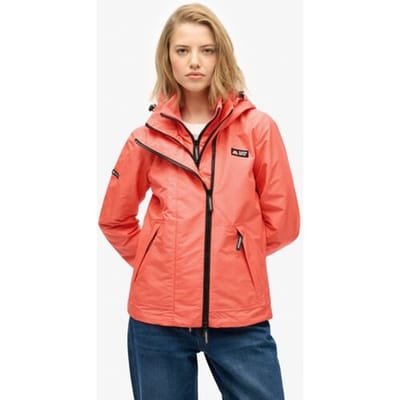 Superdry Mountain Windjack met Capuchon Cream Grootte: 42