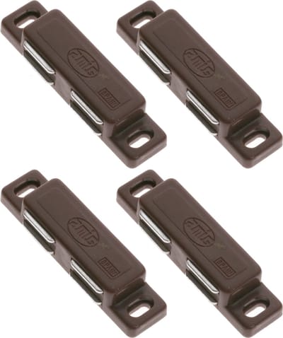 AMIG magneetsnapper/deurmagneet - 4 stuks - bruin - 7.6 x 1.8 x 1.4 cm - 6 kg