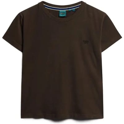 Superdry Essential Logo Slim Fit T-shirt Bruin Grootte: 36