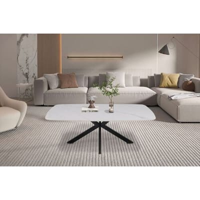 Salontafel 'Apollo' 130 cm Deens Ovaal Steen Wit