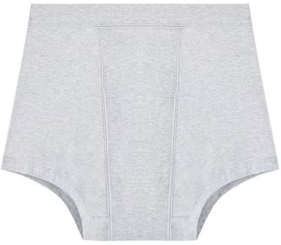 Menstruatie Ondergoed Dames – Absorberende Perioden Slip Hoge Taille voor Zeer Sterke Menstruatie, Katoen Boxer Comfort - Grijs - Maat M