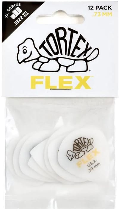 Jim Dunlop Tortex Flex - Plectrums - Jazz III XL - 0,73 mm - Player's Pack