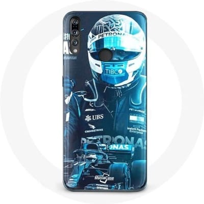 Hoesje voor Huawei p30 lite Formule 1 Valtteri Bottas F1 Driver Zwart zwart