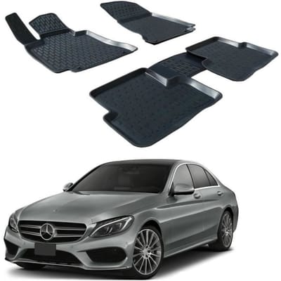 SCOUTT | 3D Premium Rubberen Vloermatten Voor Mercedes C CLAs W205 2014-2021 zwart