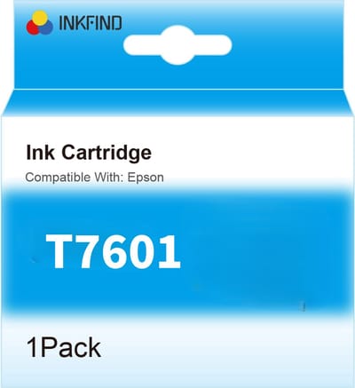 INKFIND T7601 Foto Zwart inktcartridge compatibel met Epson T7601 Geschikt voor Epson SureColor SC-P600 SC P600 SC P600 -1-pack PBK