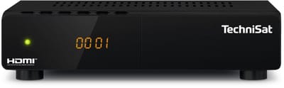 TechniSat HD-S 210 Satellite Receiver (DVB-S/S2, HDMI, USB Media Player, Pre-installed Channel List, Sleep Timer, Remote Control, EPG, Compact) – Black