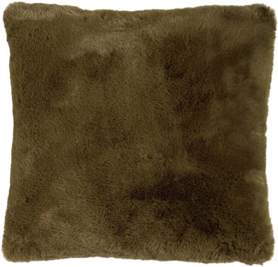 Dutch Decor ZAYA - kussenhoes 60x60 cm - bontlook - extra groot - Military Olive - groen - met rits - zonder binnenkussen