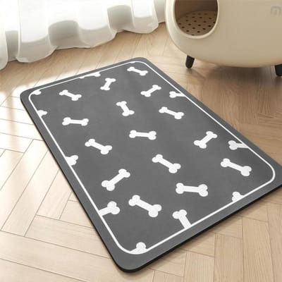 Diatomeeënaarde Mat voor Huisdieren Spatwaterdichte Mat voor Katten en Honden Absorberende Sneldrogende Mat voor Huisdieren Om te Eten en Water te Drinken 50 * 60cm (diatom mud)