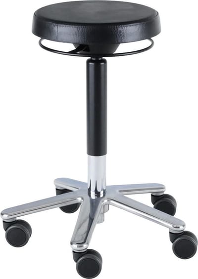 Wesjon - Tabouret PEB3060 Opdik - 3D neigmechaniek - chrome - PUR zitting