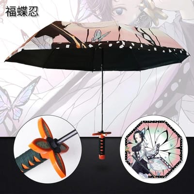 Perfect One Piece Zoro Demon Slayer Katana Paraplu Zonnige Opvouwbare Parasol Anime Tanjirou Kimetsu No Yaiba Samurai Katana Zwaard Paraplu's